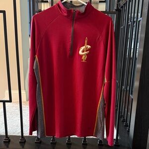 Burgundy 1/4 Quarter Zip Cavs Cavaliers Pullover LG